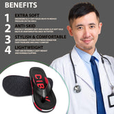 CIBEK Orthopedic Anti-Skid Lightweight Men's Flip Flops Slippers for Daily Comfort